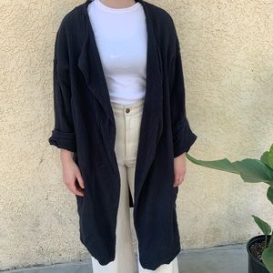 Black Crane duster jacket Sz. S